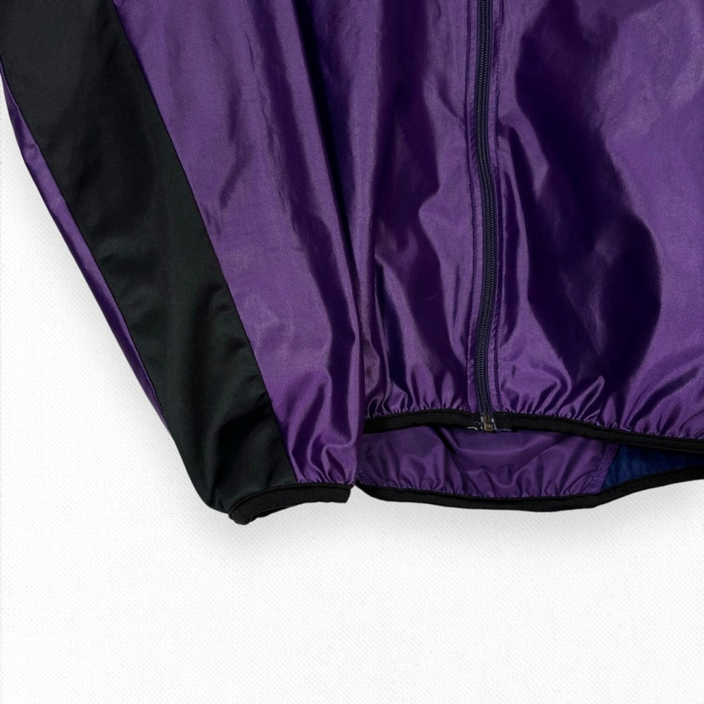 Louis Garneau Windbreaker Bomber Jacket Purple Black Full Zip Cycling Size M - Picture 4 of 7